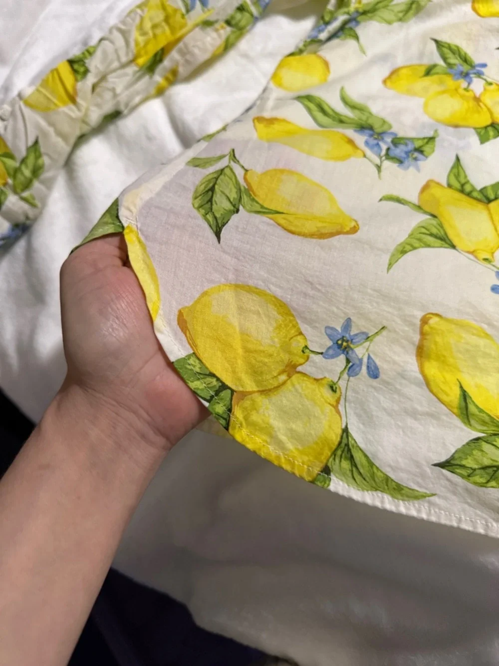 Talbots Lemon Print Button-Down Shirt - Yellow, Green & white - Picture 4 of 6